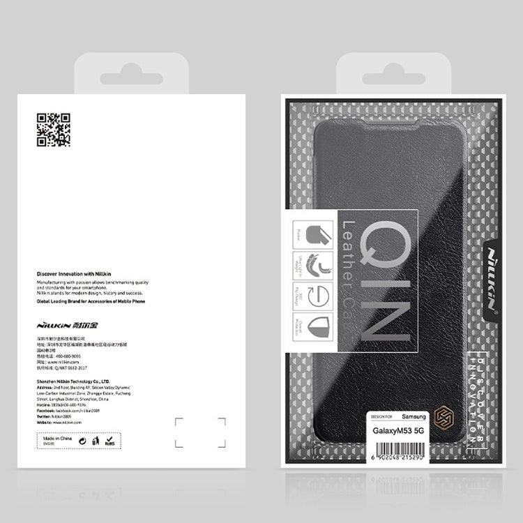 For Samsung Galaxy M53 5G NILLKIN QIN Series Crazy Horse Texture Leather Phone Case