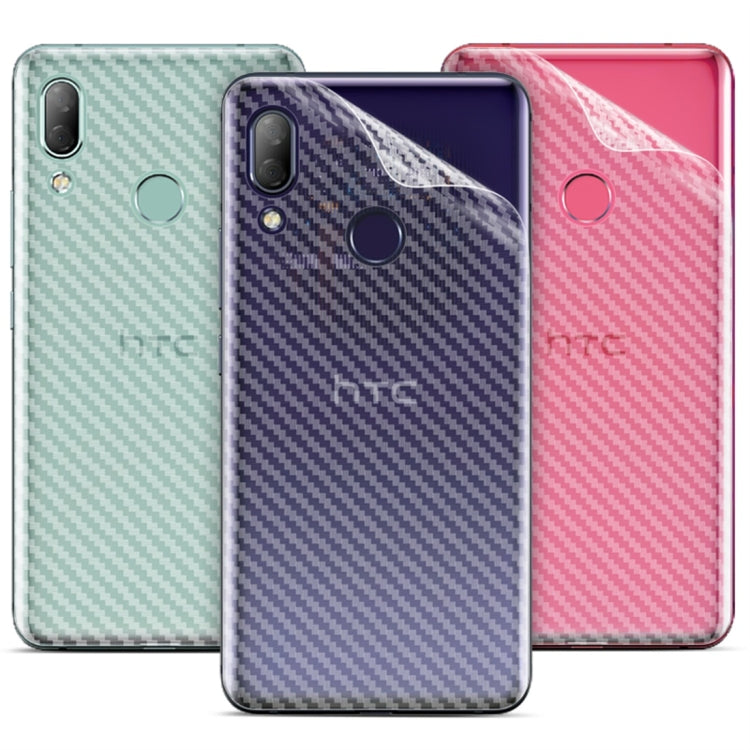 For HTC U19e PVC Carbon Fiber Non-Slip Feel Back Film(White)