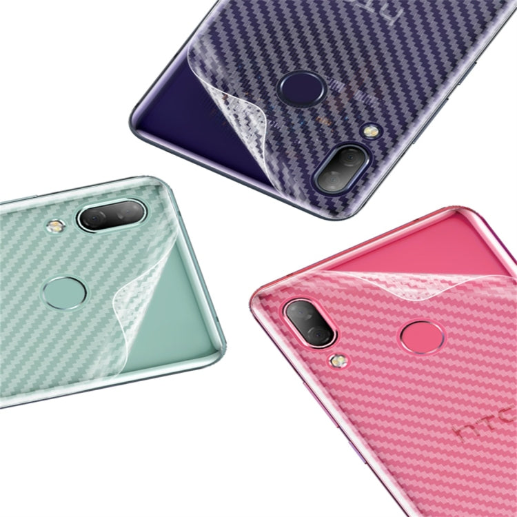For HTC U19e PVC Carbon Fiber Non-Slip Feel Back Film(White)