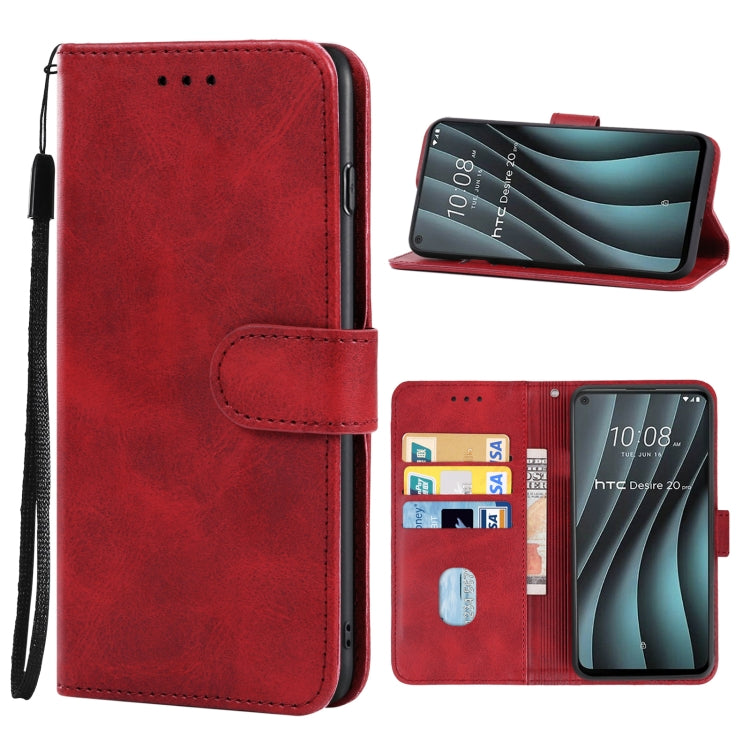 For HTC Desire 20 Pro Leather Phone Case