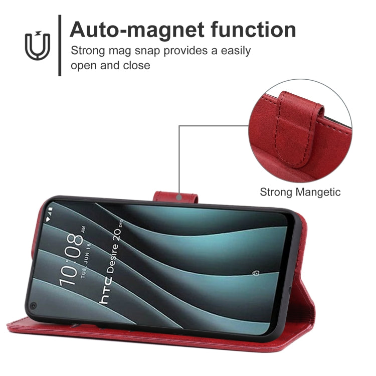 For HTC Desire 20 Pro Leather Phone Case