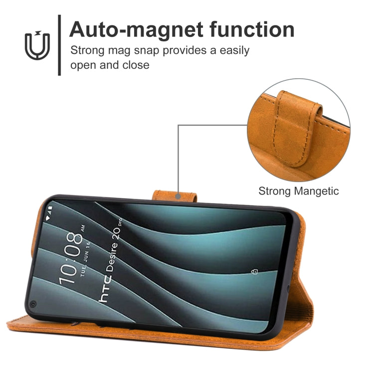 For HTC Desire 20 Pro Leather Phone Case