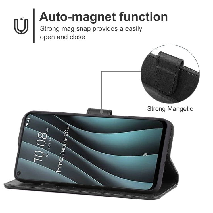 For HTC Desire 20 Pro Leather Phone Case