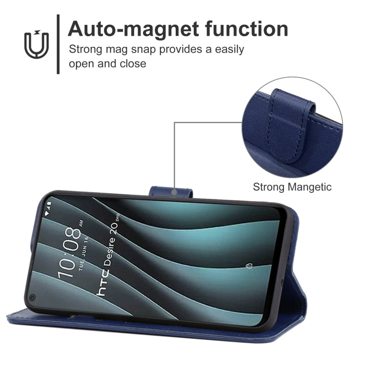 For HTC Desire 20 Pro Leather Phone Case