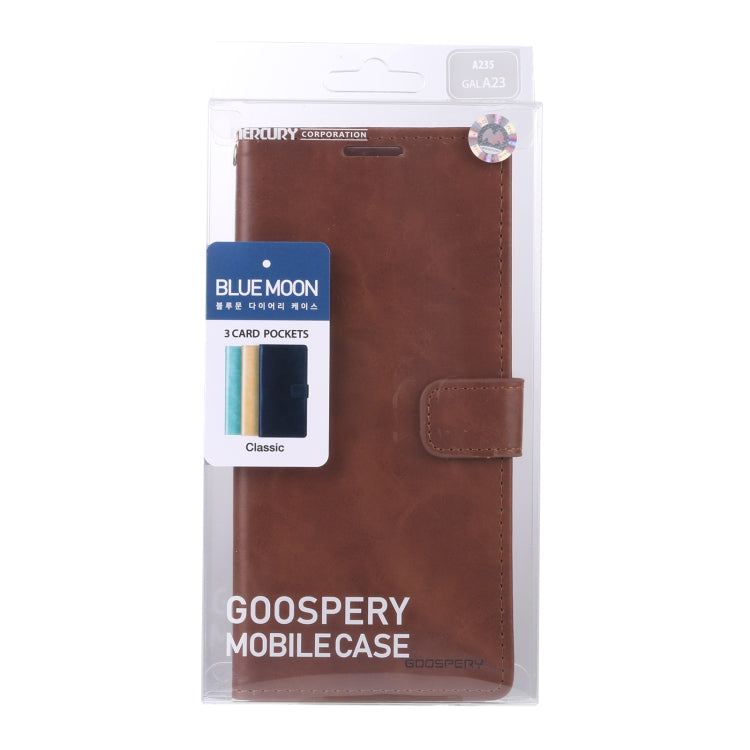 For Samsung Galaxy A23 GOOSPERY BLUE MOON Crazy Horse Texture Leather Phone Case