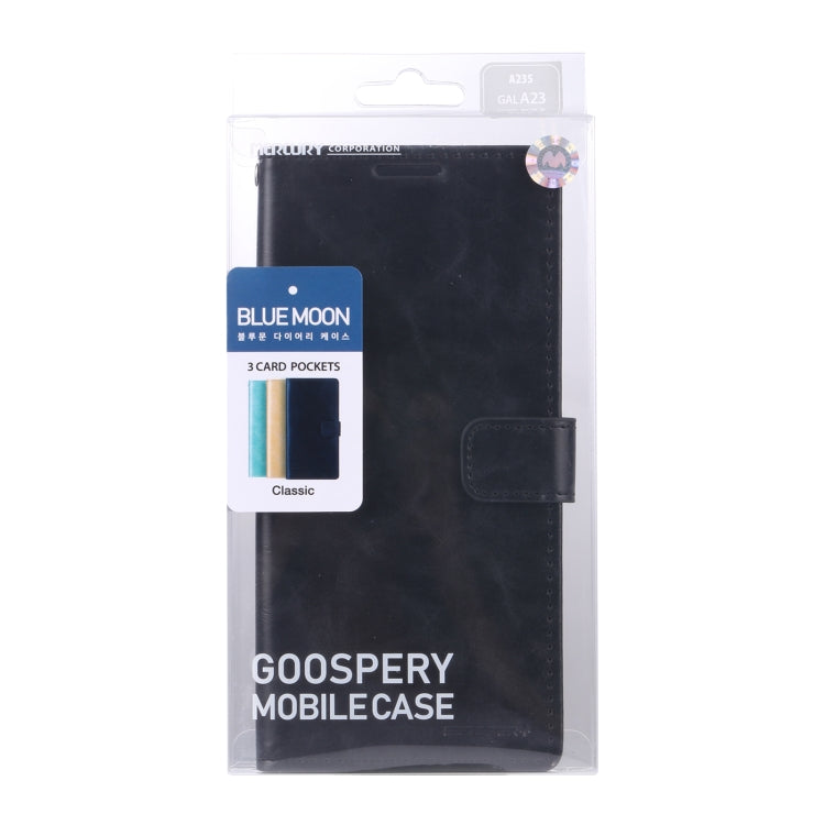 For Samsung Galaxy A23 GOOSPERY BLUE MOON Crazy Horse Texture Leather Phone Case