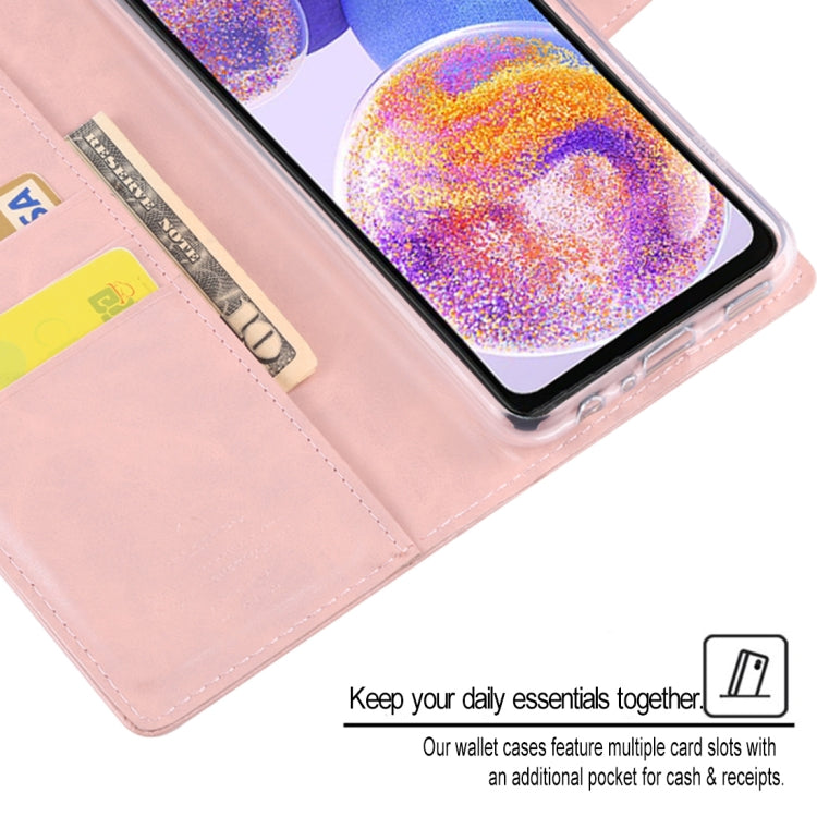 For Samsung Galaxy A23 GOOSPERY BLUE MOON Crazy Horse Texture Leather Phone Case