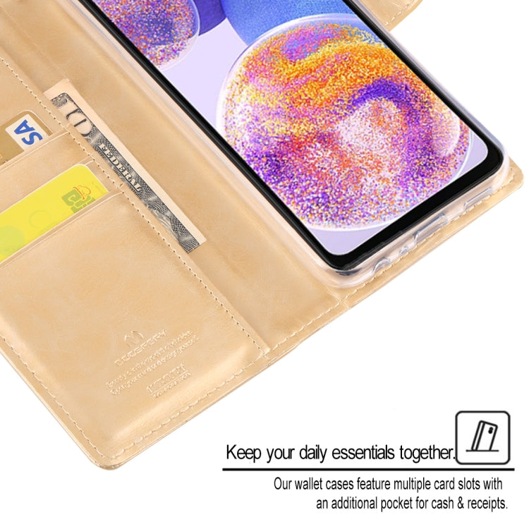 For Samsung Galaxy A13 4G GOOSPERY BLUE MOON Crazy Horse Texture Leather Phone Case
