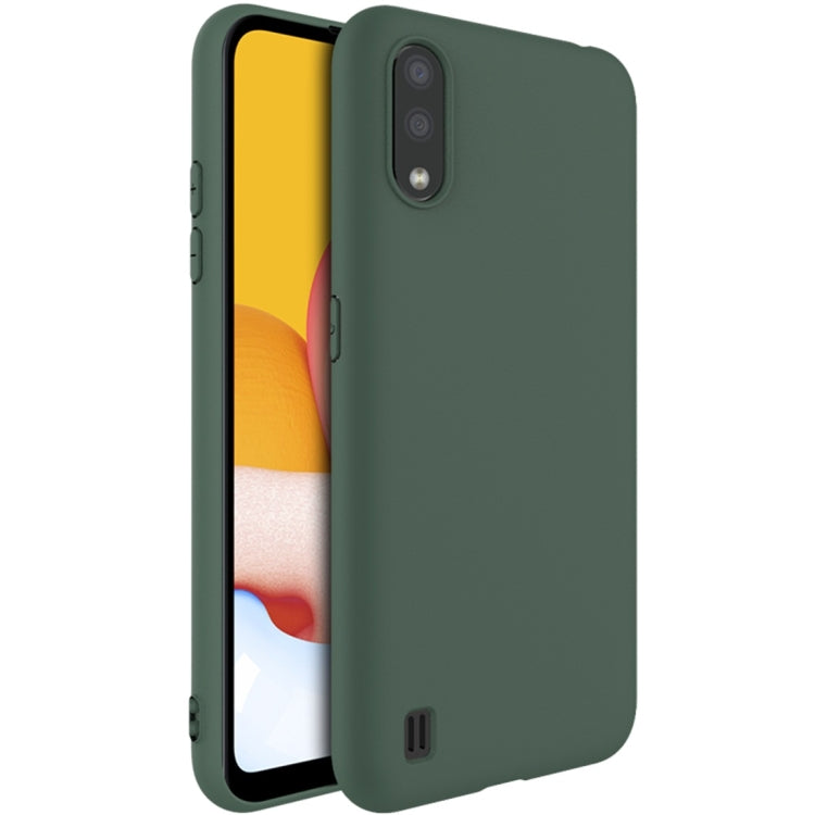 For Galaxy A01 IMAK UC-1 Series Shockproof Frosted TPU Protective Case(Green)