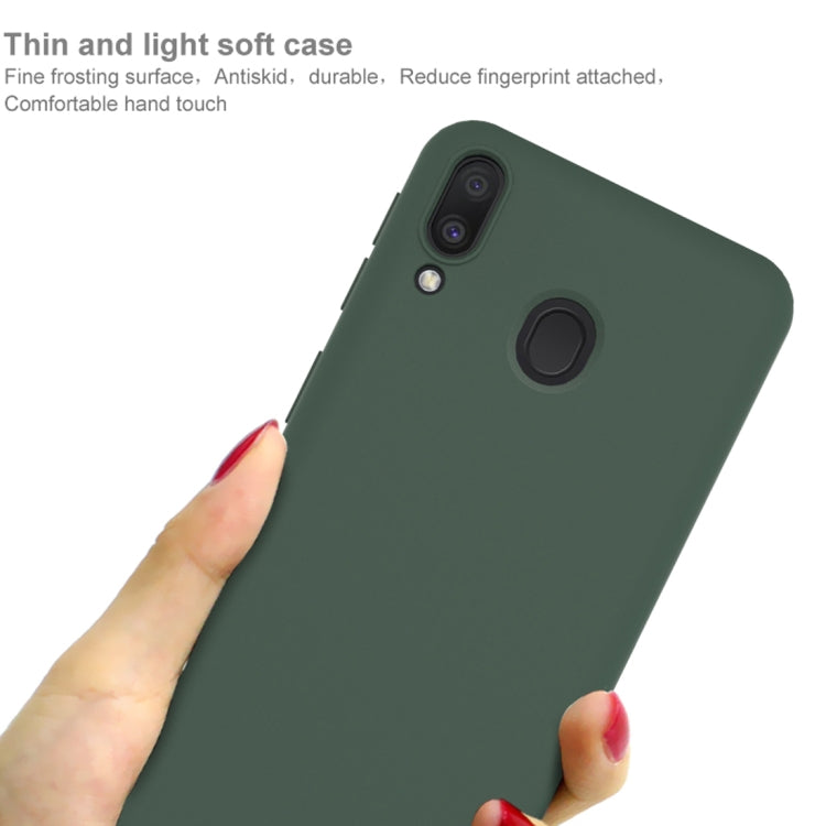 For Galaxy M20 IMAK UC-1 Series Shockproof Frosted TPU Protective Case(Green)
