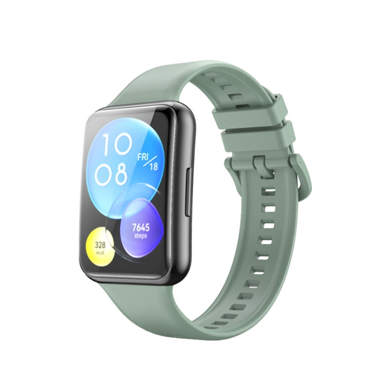 For Huawei Watch Fit 2 Solid Color Silicone Watch Band