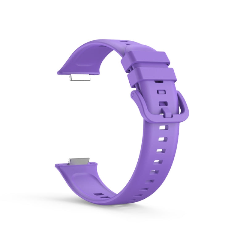 For Huawei Watch Fit 2 Solid Color Silicone Watch Band