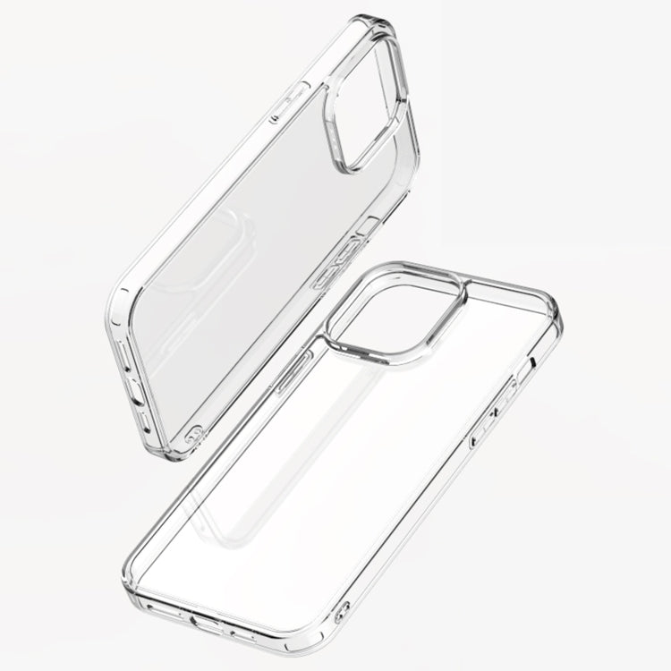 For iPhone 14 Pro Shockproof TPU + Single-sided Glass Protective Phone Case(Transparent)