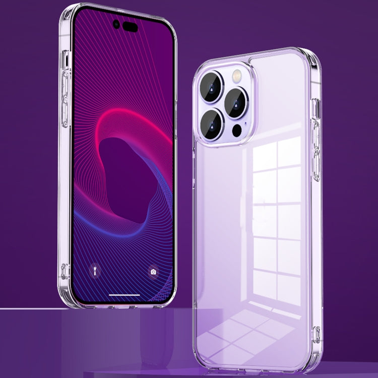 For iPhone 14 Shockproof TPU + Single-sided Glass Protective Phone Case