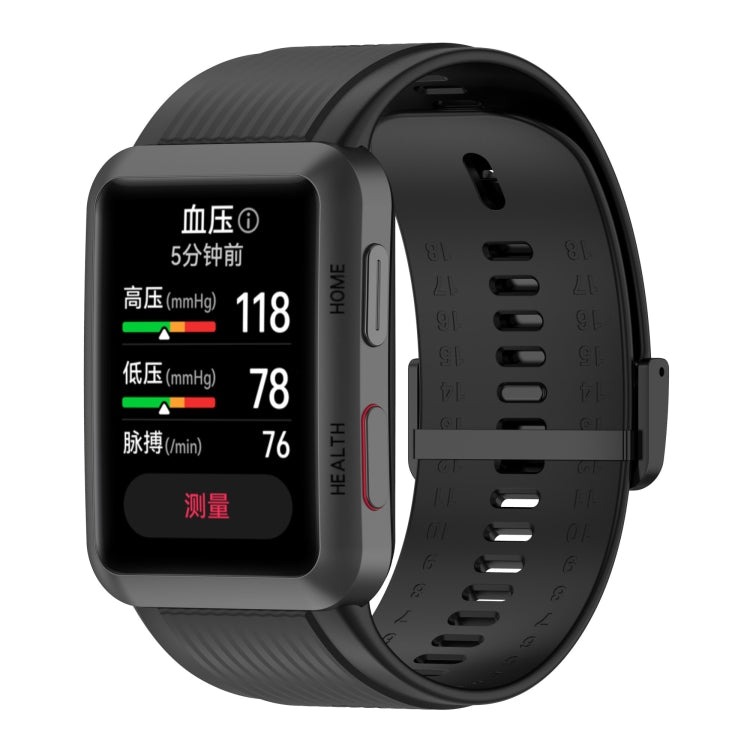 For Huawei Watch D Solid Color Silicone Watch Band with Buckle