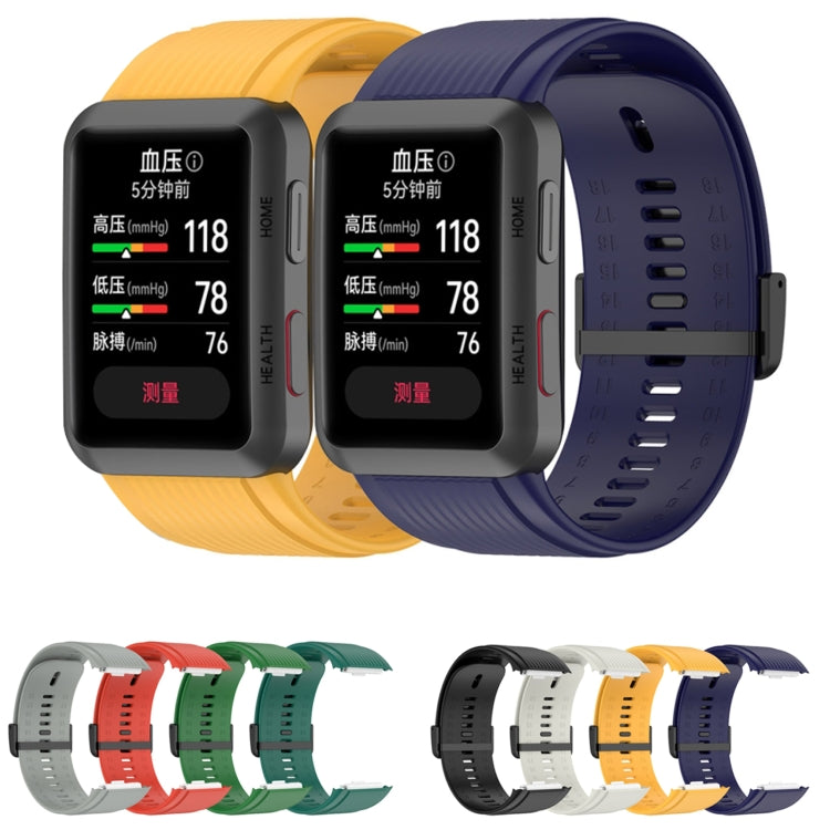 For Huawei Watch D Solid Color Silicone Watch Band with Buckle