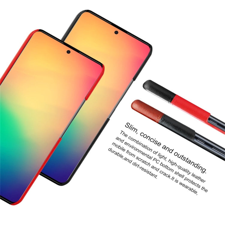 For Galaxy A51 IMAK Ruiyi Series Concise Slim PU + PC Protective Case