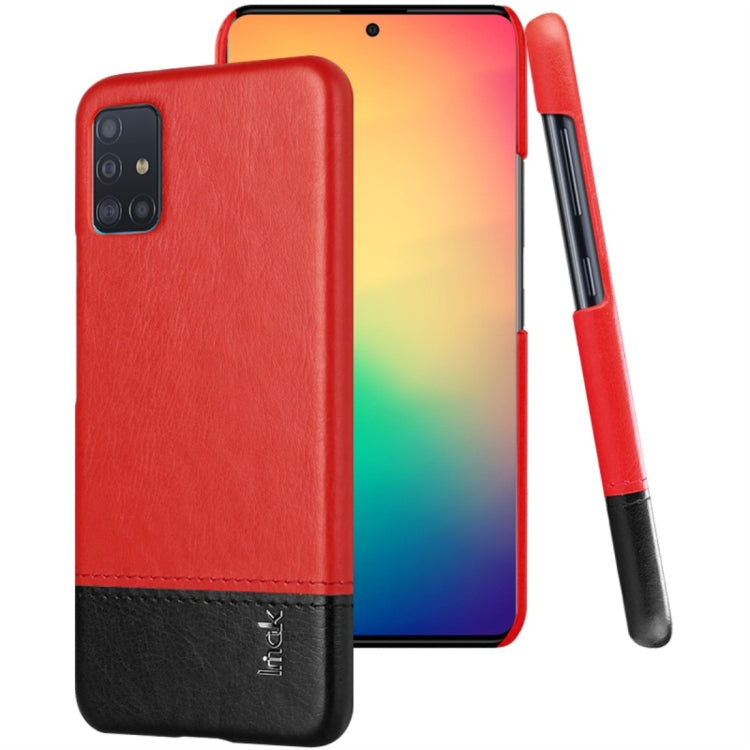 For Galaxy A51 IMAK Ruiyi Series Concise Slim PU + PC Protective Case