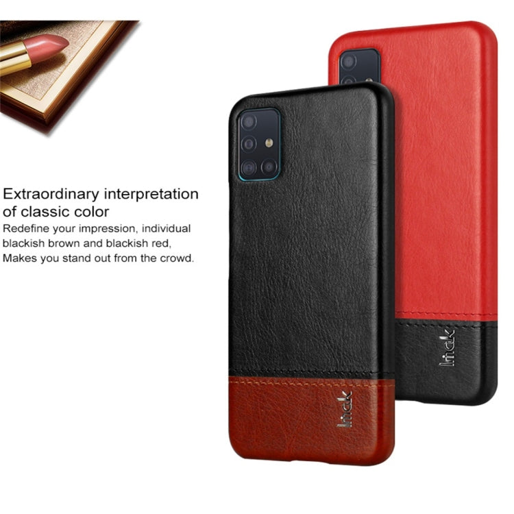 For Galaxy A51 IMAK Ruiyi Series Concise Slim PU + PC Protective Case