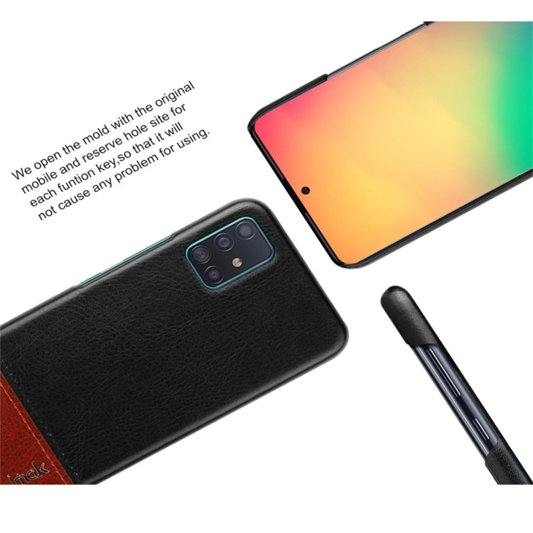 For Galaxy A51 IMAK Ruiyi Series Concise Slim PU + PC Protective Case