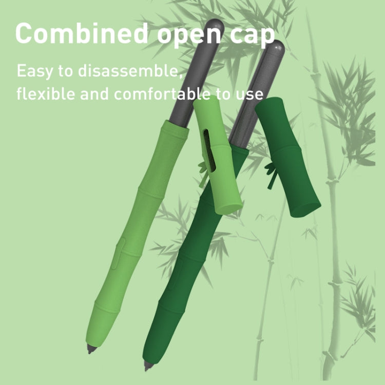 For Samsung Galaxy Tab S6 Lite Bamboo Liquid Silicone Gel Stylus Pen Protective Case