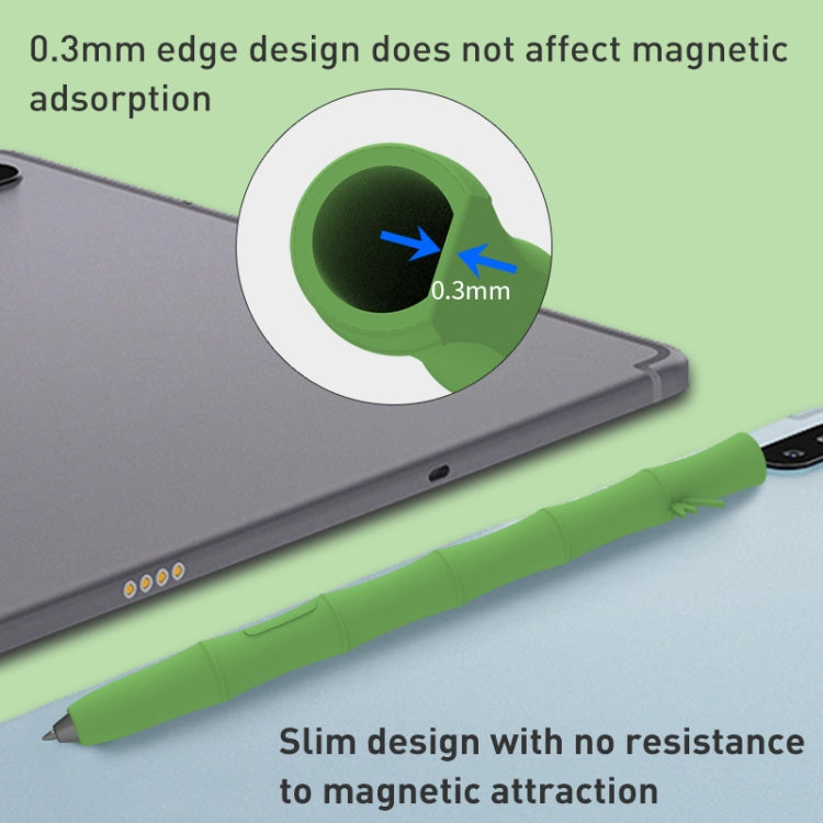 For Samsung Galaxy Tab S6 Lite Bamboo Liquid Silicone Gel Stylus Pen Protective Case