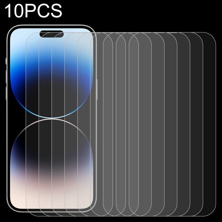 For iPhone 14 Pro Max 10pcs 0.26mm 9H 2.5D Tempered Glass Film