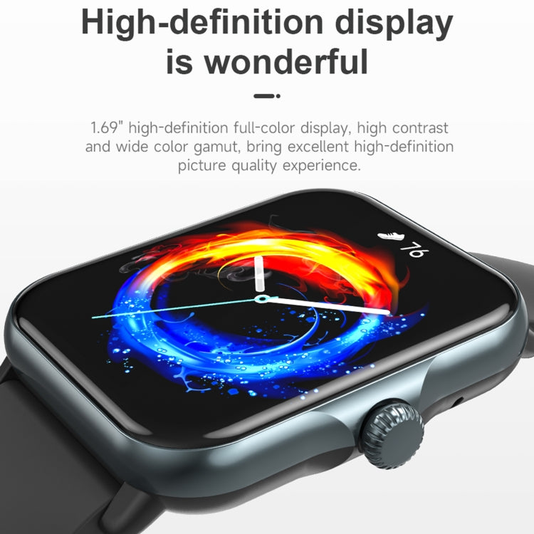 NK19 1.69 inch Screen Smart Watch, Support Bluetooth Calls, Heart Rate Monitoring, Sleep Monitoring(Tarnish)