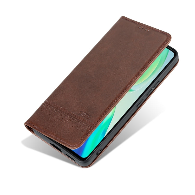 For vivo S15 AZNS Magnetic Calf Texture Leather Phone Case