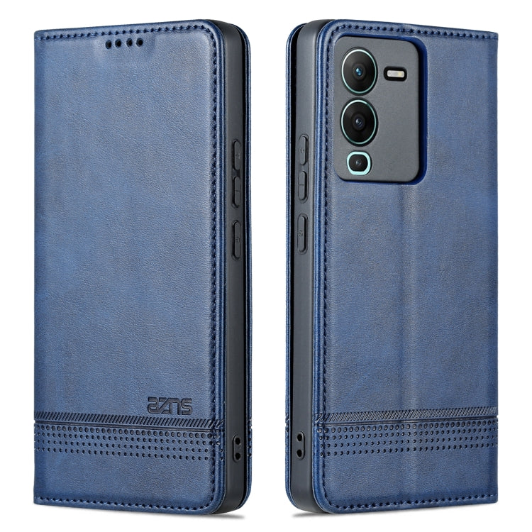 For vivo S15 AZNS Magnetic Calf Texture Leather Phone Case