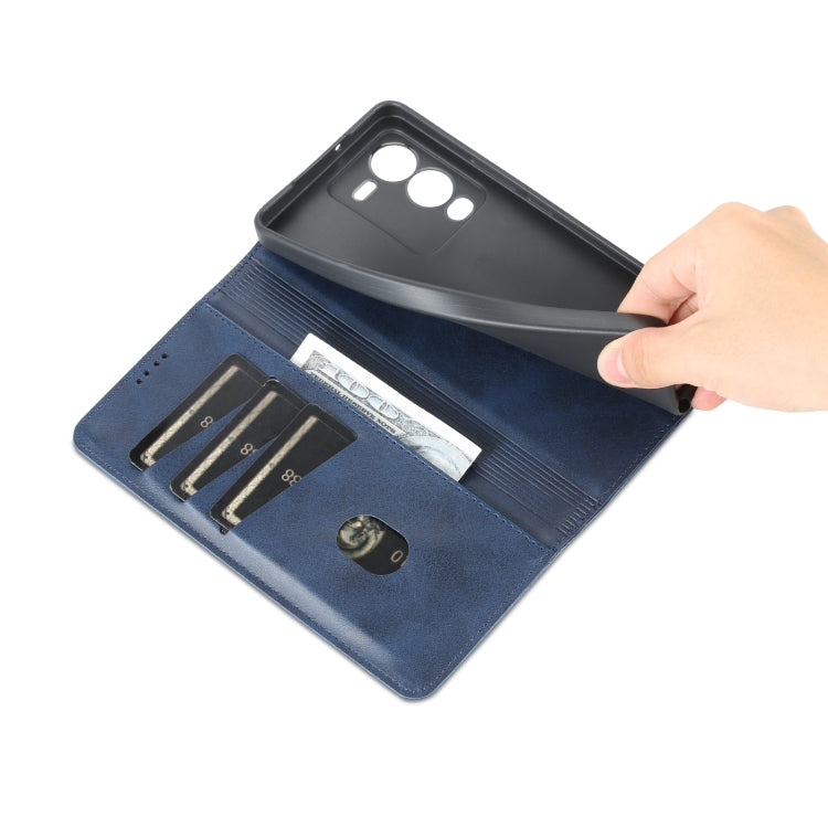 For vivo S15 AZNS Magnetic Calf Texture Leather Phone Case