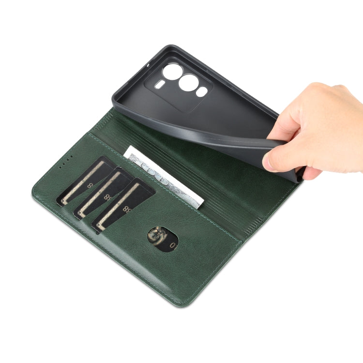 For vivo S15 AZNS Magnetic Calf Texture Leather Phone Case