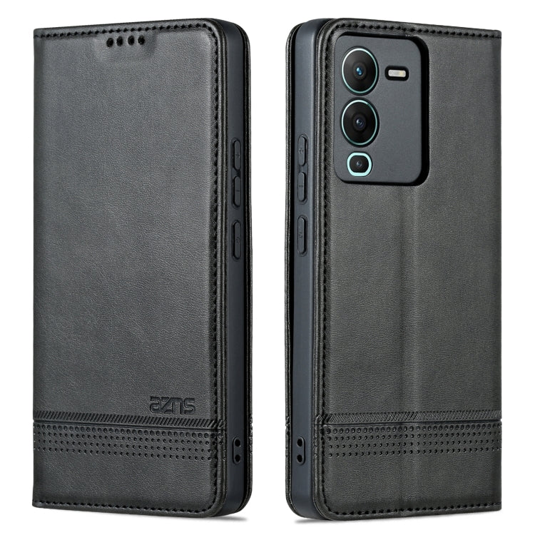 For vivo S15 AZNS Magnetic Calf Texture Leather Phone Case