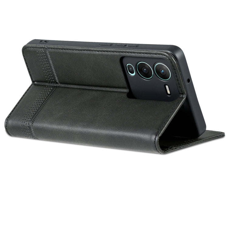 For vivo S15 AZNS Magnetic Calf Texture Leather Phone Case