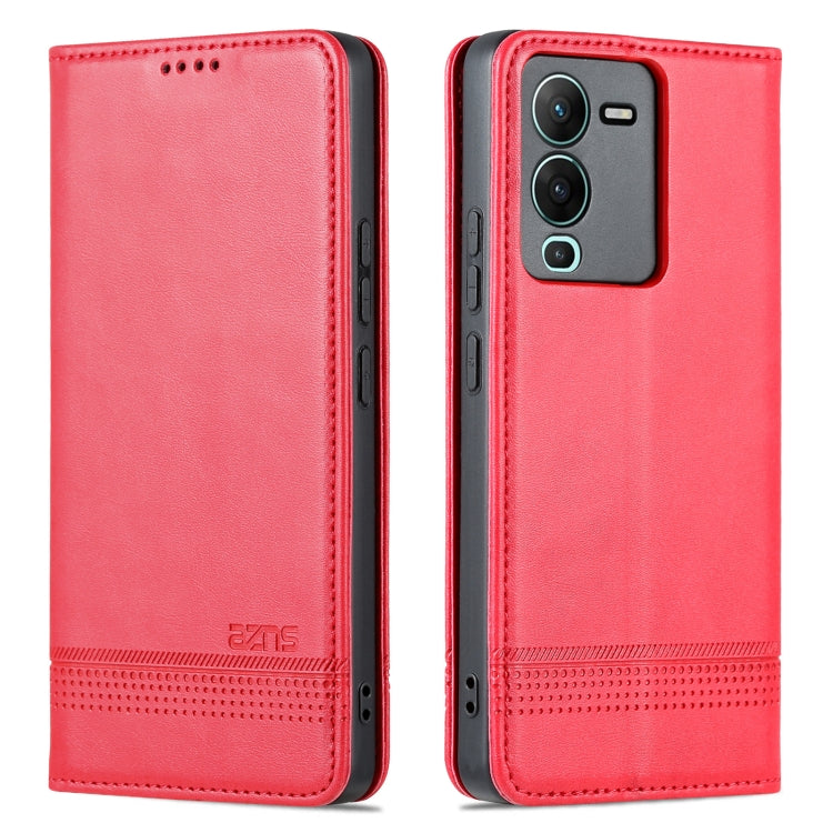For vivo S15 AZNS Magnetic Calf Texture Leather Phone Case