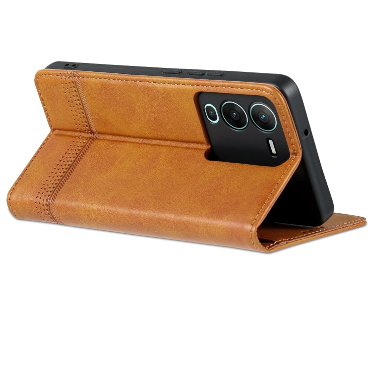 For vivo S15 Pro AZNS Magnetic Calf Texture Leather Phone Case