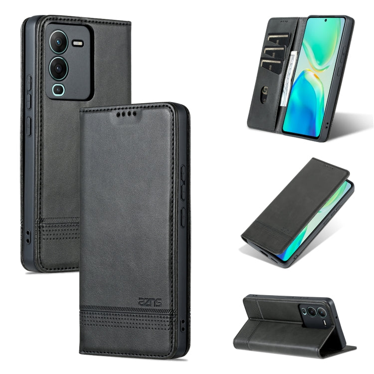 For vivo S15 Pro AZNS Magnetic Calf Texture Leather Phone Case