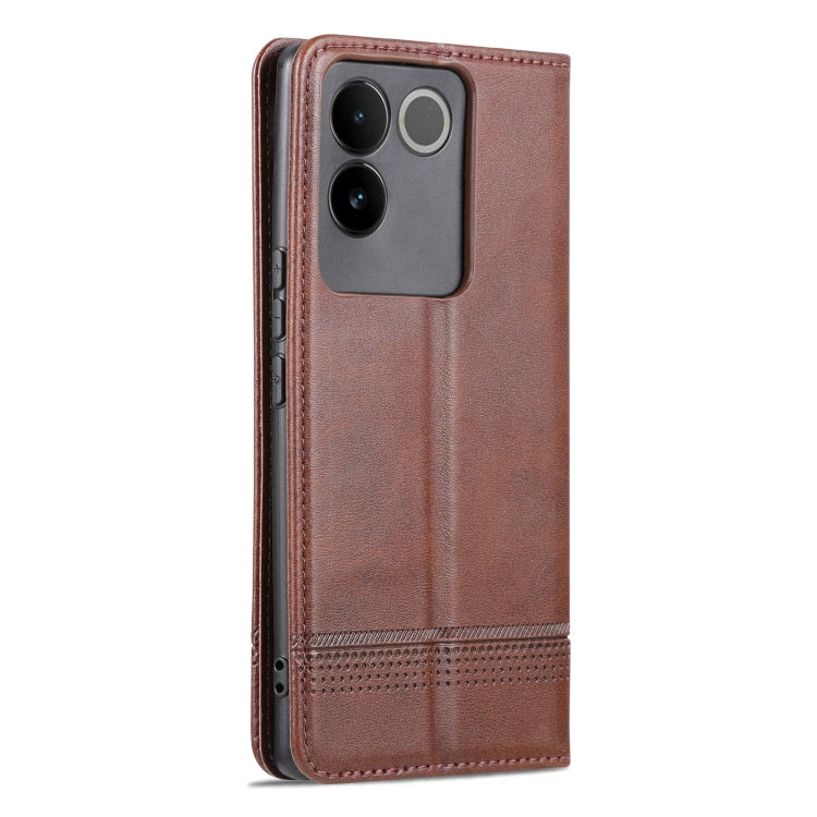 For vivo S17e AZNS Magnetic Calf Texture Leather Phone Case