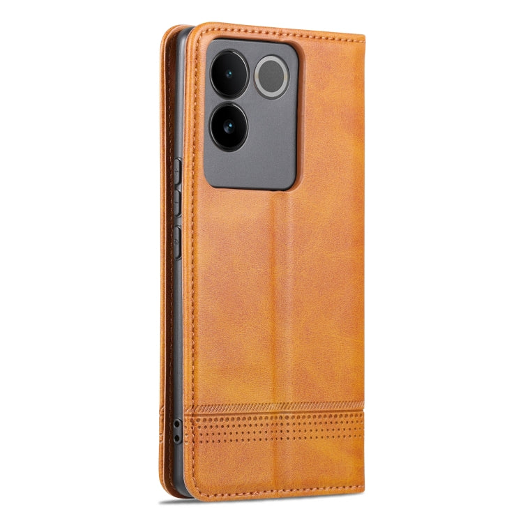 For vivo S17e AZNS Magnetic Calf Texture Leather Phone Case