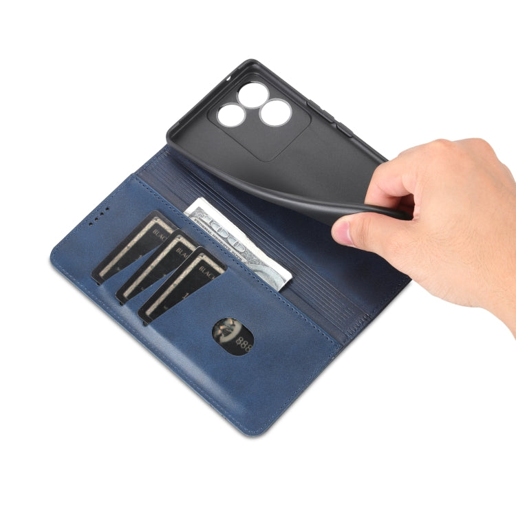 For vivo S17e AZNS Magnetic Calf Texture Leather Phone Case