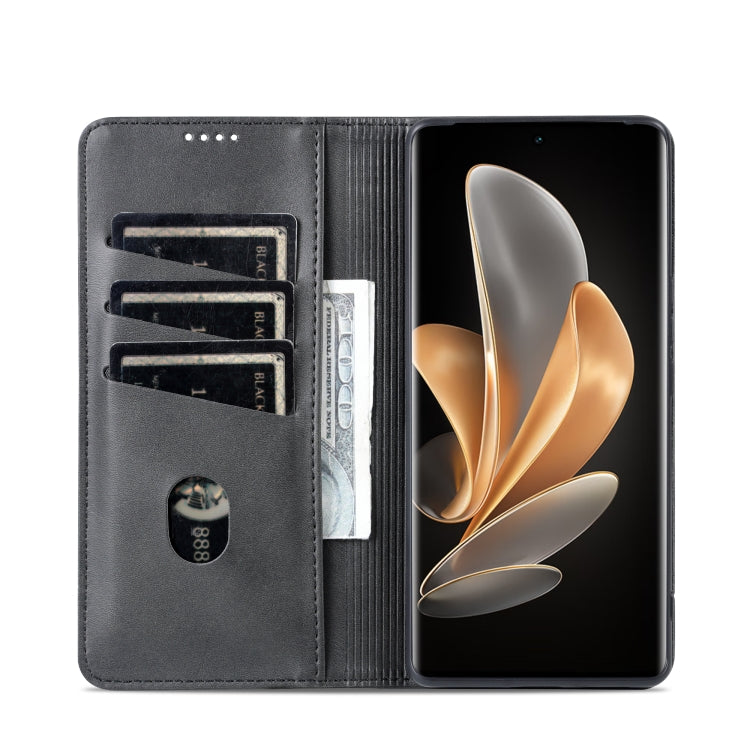 For vivo S17e AZNS Magnetic Calf Texture Leather Phone Case