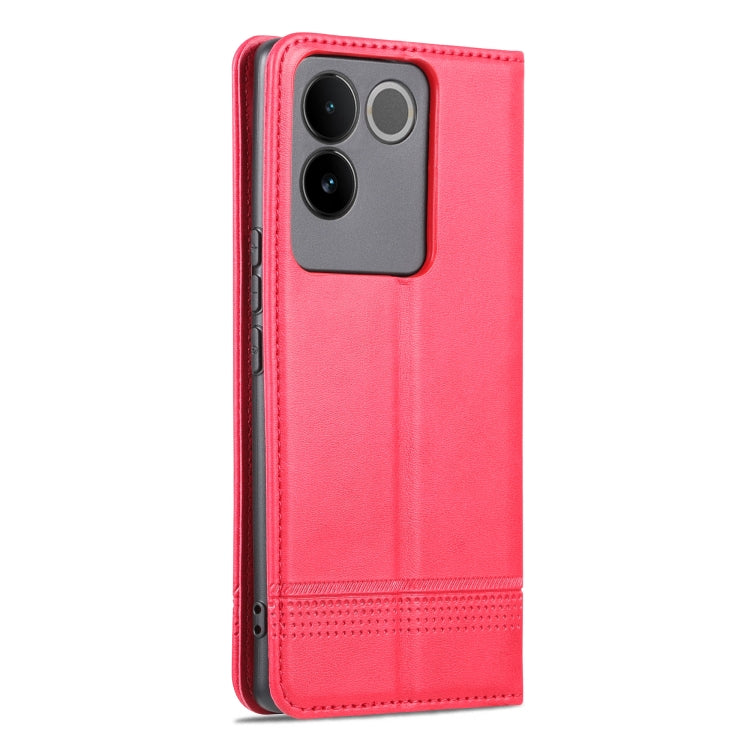 For vivo S17e AZNS Magnetic Calf Texture Leather Phone Case