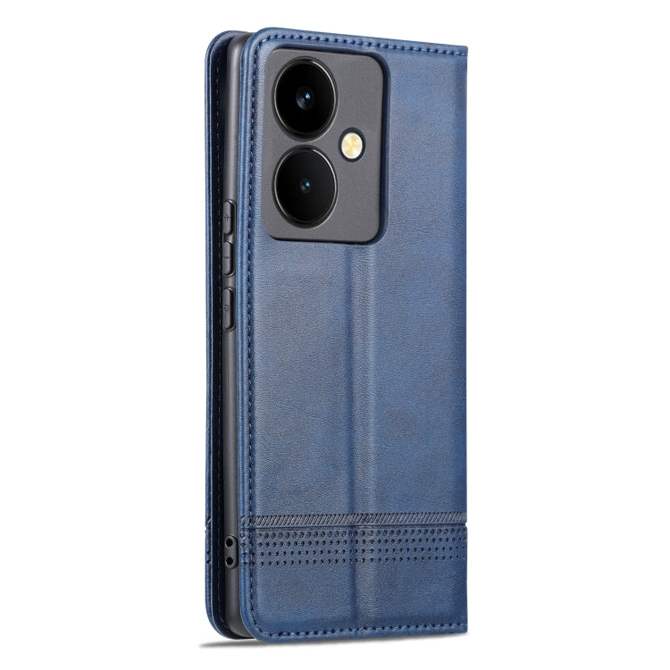 For vivo Y78+/Y78 Global AZNS Magnetic Calf Texture Leather Phone Case