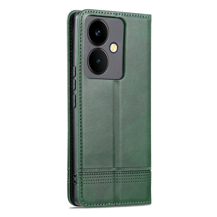 For vivo Y78+/Y78 Global AZNS Magnetic Calf Texture Leather Phone Case