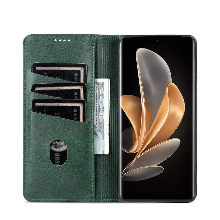 For vivo Y78+/Y78 Global AZNS Magnetic Calf Texture Leather Phone Case