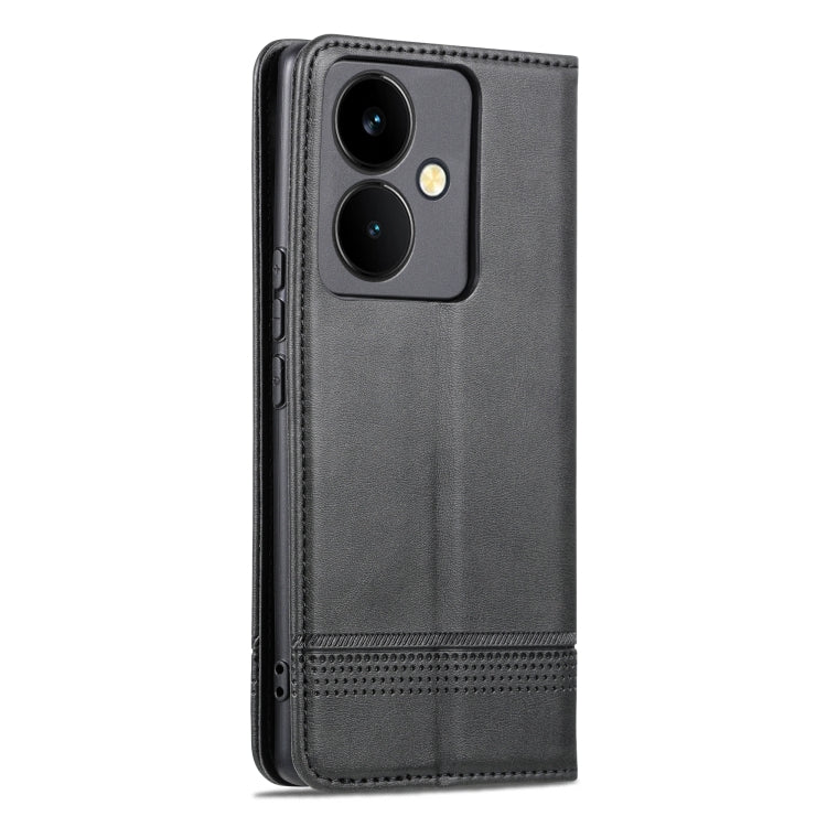 For vivo Y78+/Y78 Global AZNS Magnetic Calf Texture Leather Phone Case