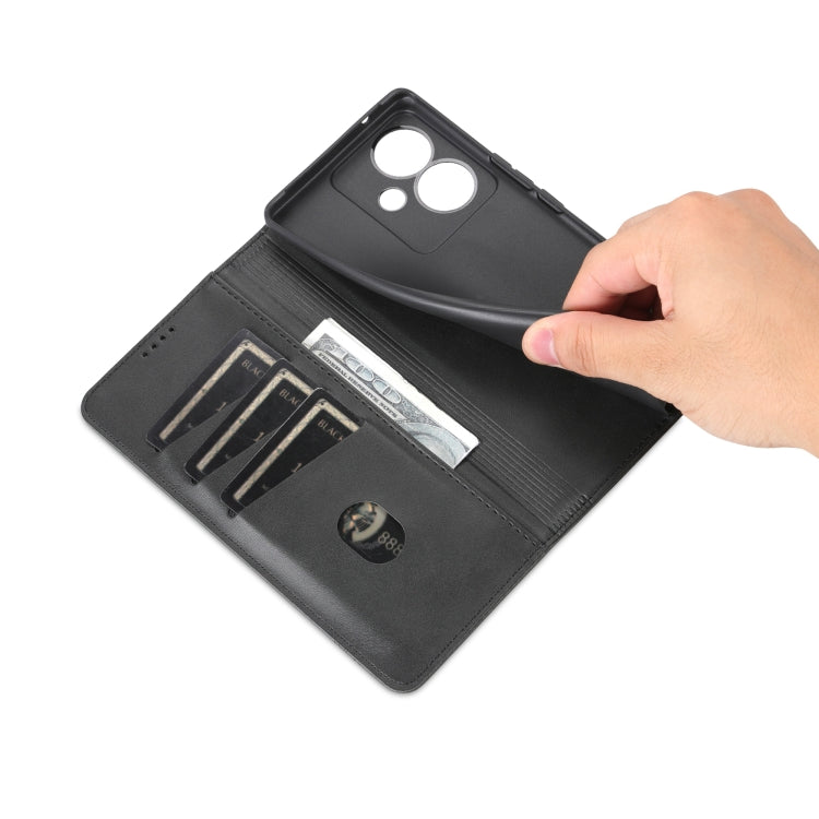 For vivo Y78+/Y78 Global AZNS Magnetic Calf Texture Leather Phone Case