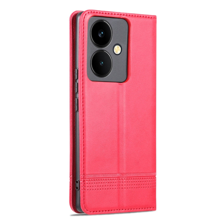 For vivo Y78+/Y78 Global AZNS Magnetic Calf Texture Leather Phone Case