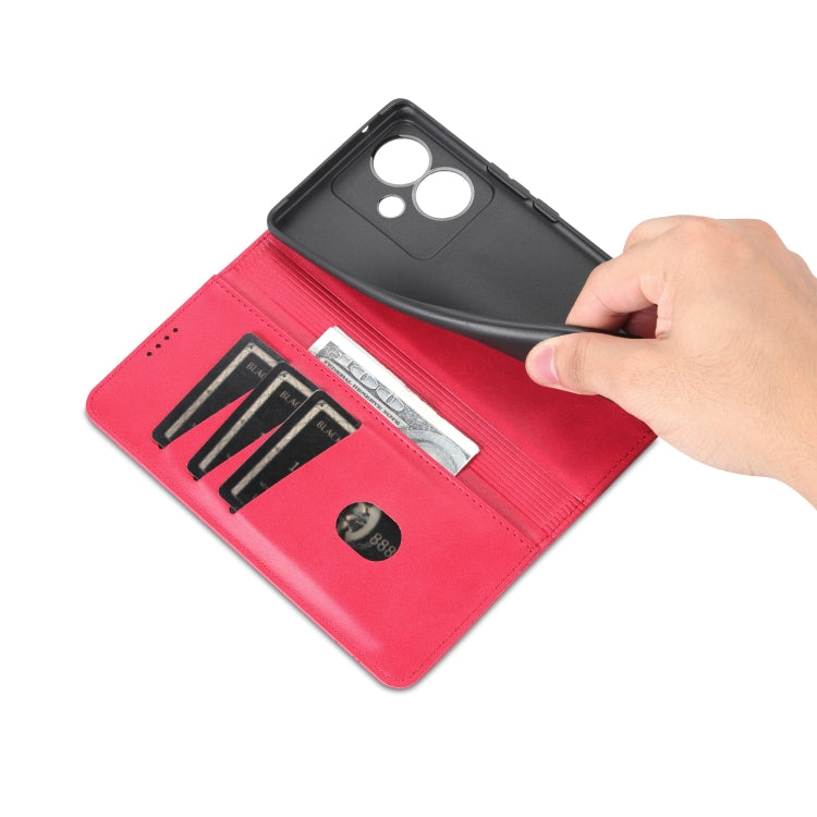 For vivo Y78+/Y78 Global AZNS Magnetic Calf Texture Leather Phone Case