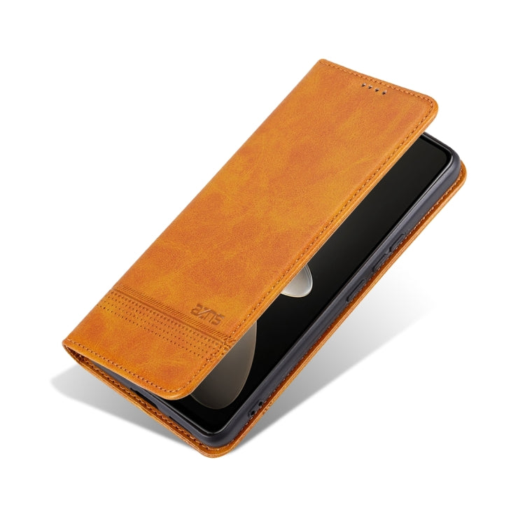 For vivo S17 AZNS Magnetic Calf Texture Leather Phone Case